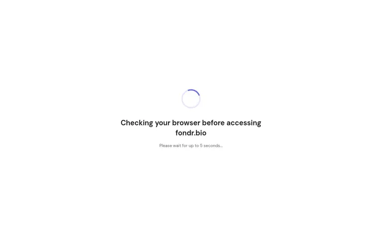 Screenshot of the fondr.bio homepage